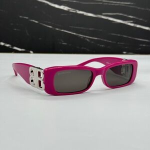 NEW BB0096S 016 BALENCIAGA PINK GREY WOMEN SQUARE BALENCIAGA SUNGLASSES